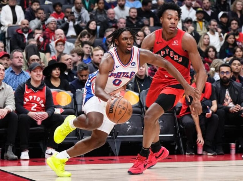 embiid and maxey spark 76ers over raptors pelicans romp