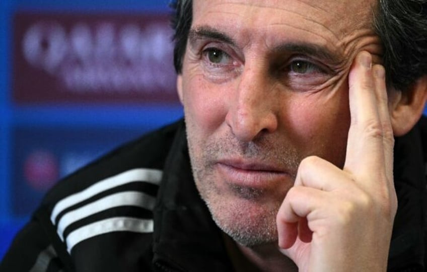 Aston Villa manager Unai Emery speaks to the press ahead of his team's Champions League ma