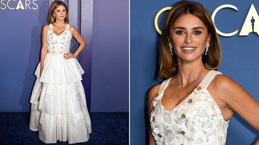 Penelope Cruz wearing white on the carpet