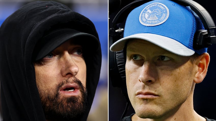 Eminem and Ben Johnson side by side