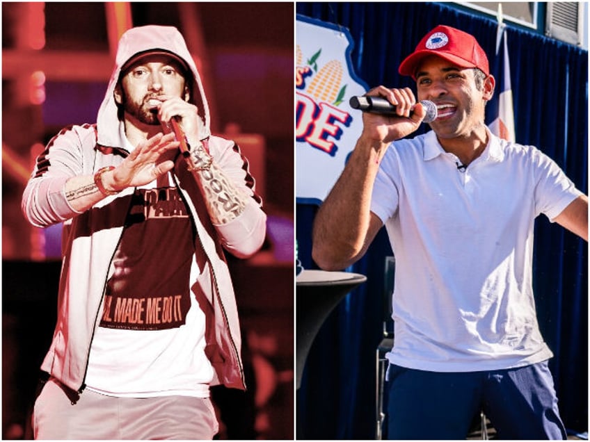 eminem tells vivek ramaswamy to stop rapping his songs on the campaign trail