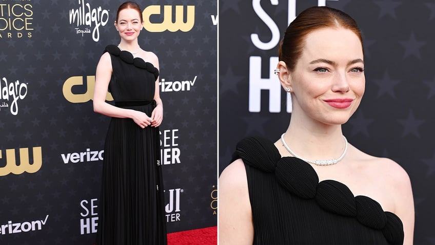 Emma Stone wears black at Critics Choice Awards