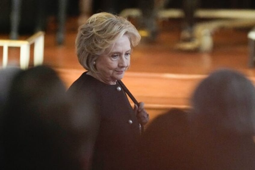 Hillary Clinton, seen here in a file picture, spoke at a gathering at New York's Columbia