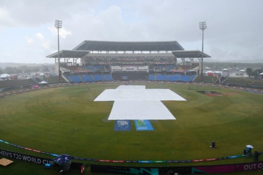 Rain delayed the start of England's T20 World Cup match against Namibia