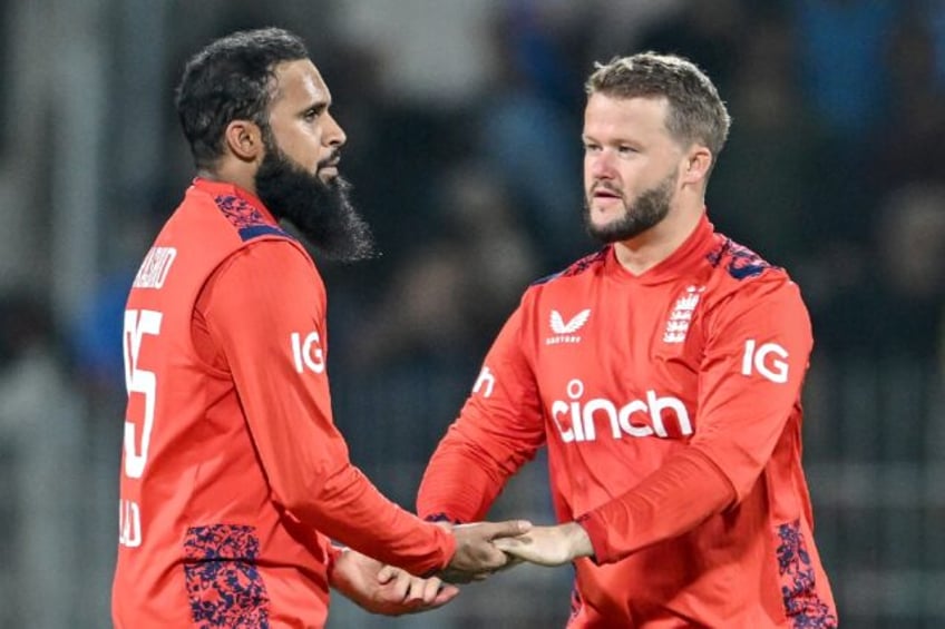 Adil Rashid (L) and Ben Duckett (R) starred as England kept their T20 series against India