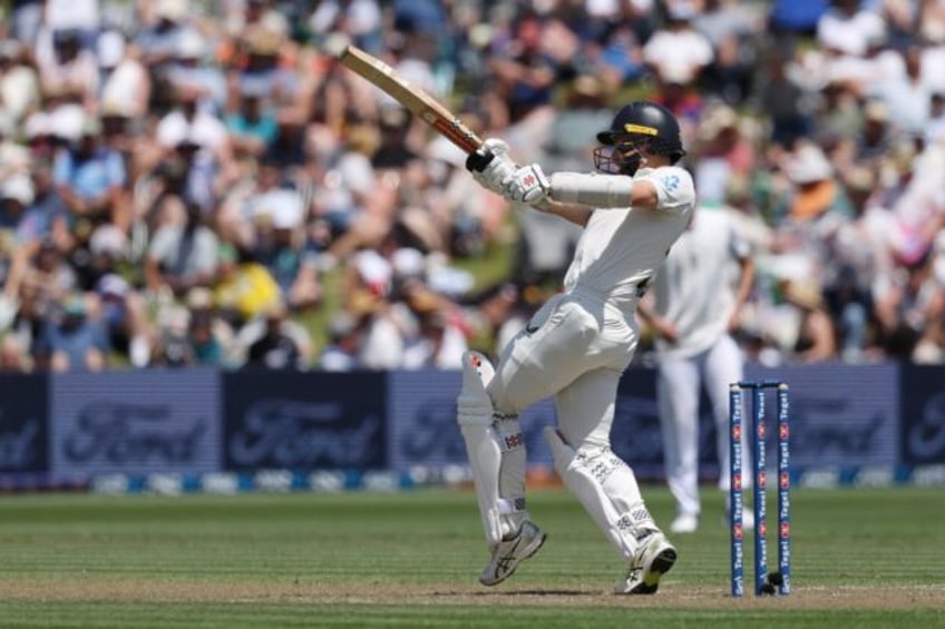 New Zealand’s Kane Williamson bats on day one of the third Test