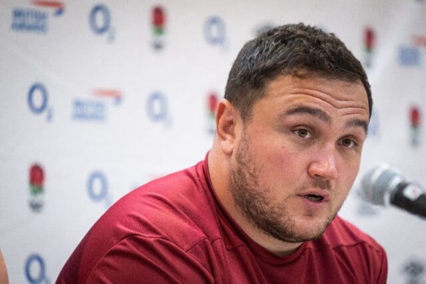 England captain Jamie George attends a press conference in Tokyo