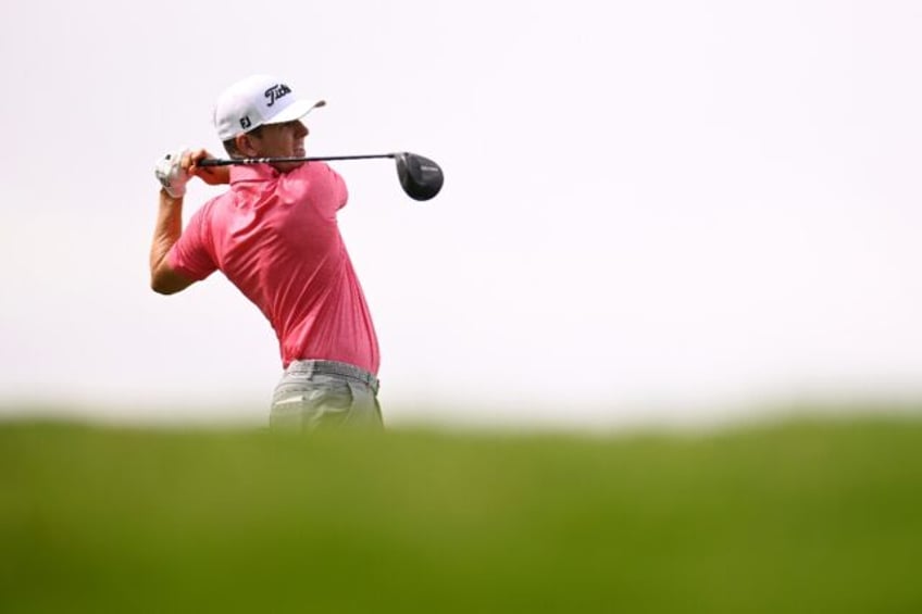 Jeremy Paul of Germany plays frm the sixth tee on the way to a share of the first-round le