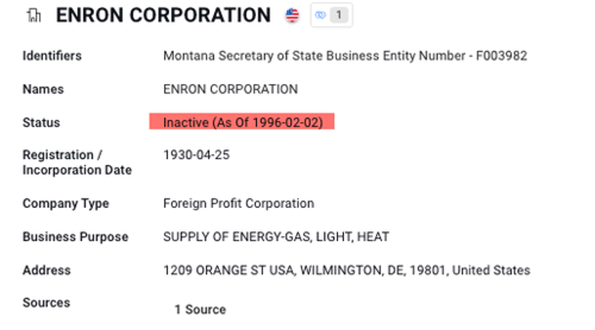 enron is not back