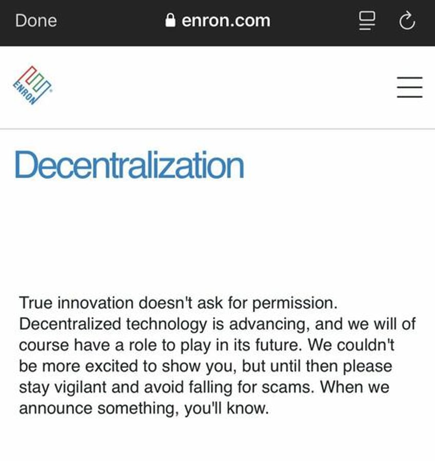 enron is not back