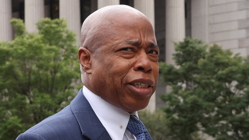 New York City Mayor Eric Adams arrives at the federal court