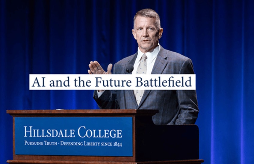 erik prince on ai kamikaze drones future warfare doge