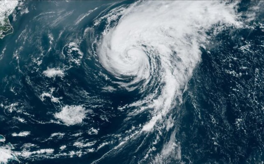 Hurricane Ernesto is seen on August 17, 2024 in a satellite image obtained from the Nation