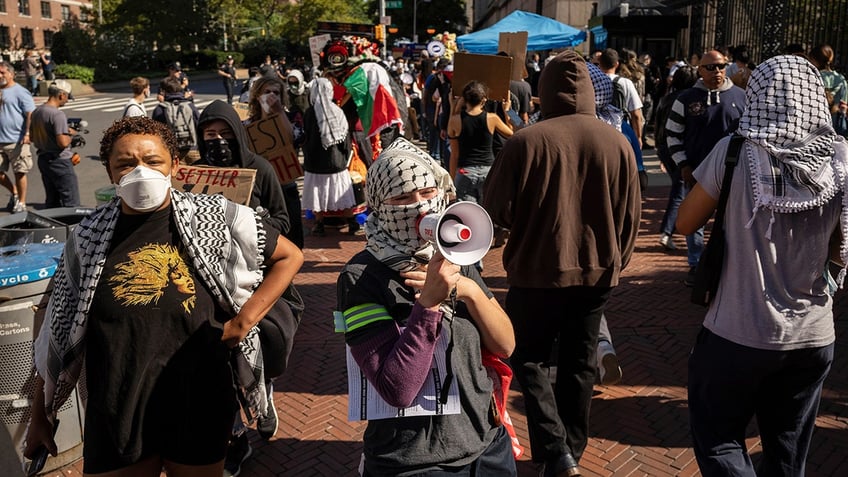 Protest outside Columbia University