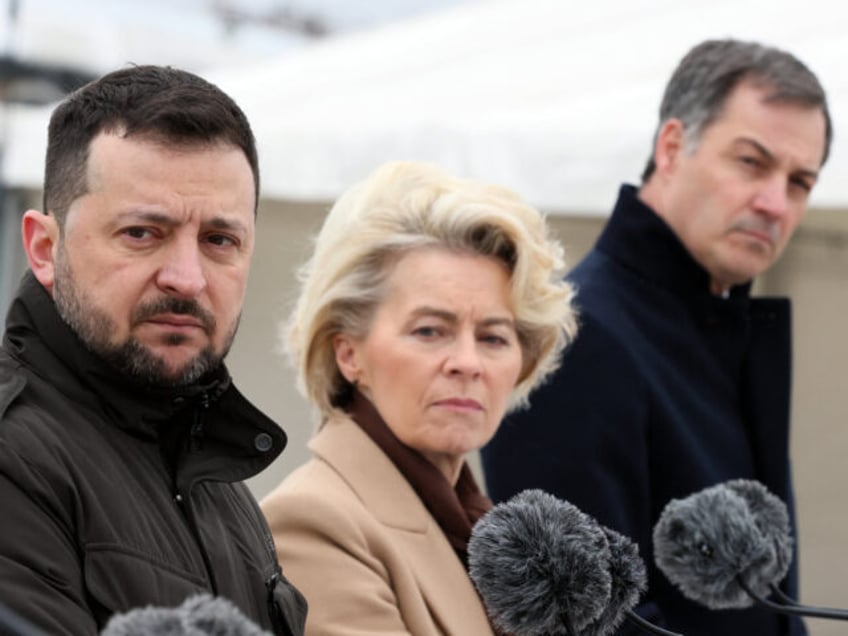 Ukraine president Volodymyr Zelensky, European Commission president Ursula Von der Leyen a