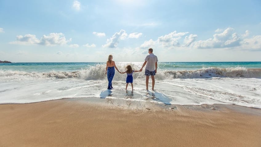 family at the beach 2