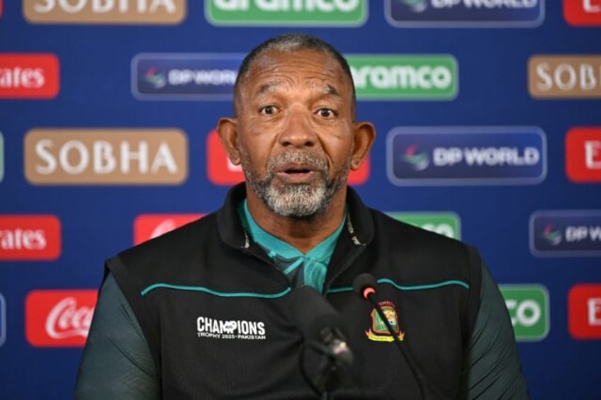 'Every game hard': Bangladesh coach Phil Simmons speaks during a press conference on Sunda