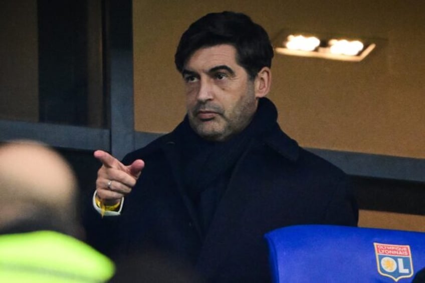 Paulo Fonseca watched Lyon's Europa League game on Thursday from the stands ahead of being