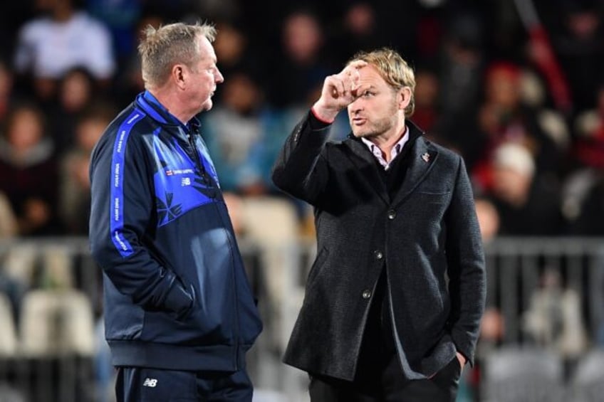 Former All Blacks and Wallabies skills guru Mick Bryne (L) has been named head coach of th