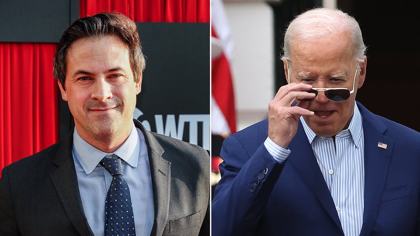 Michael LaRosa and Joe Biden split image