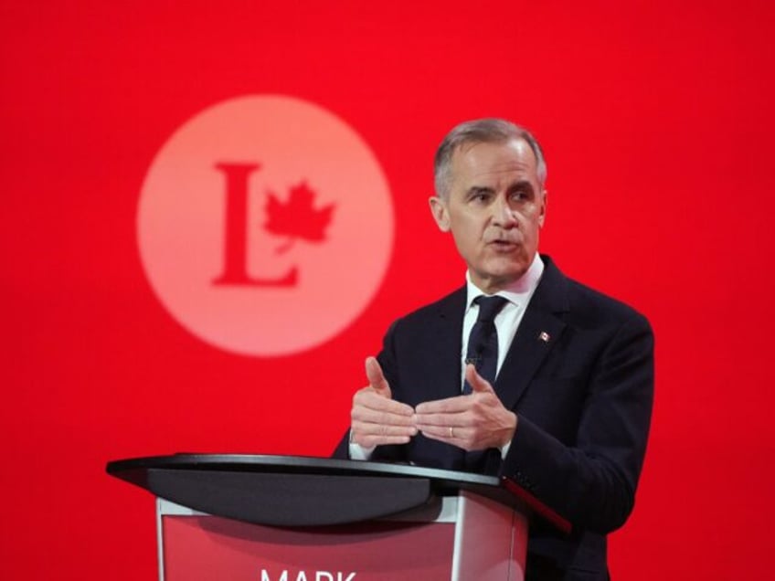 Mark Carney, former Governor of the Bank of Canada, speaks during the first of the two nig