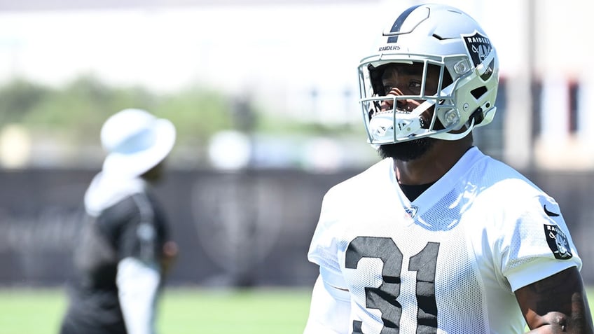 Raheem Mostert at Raiders camp