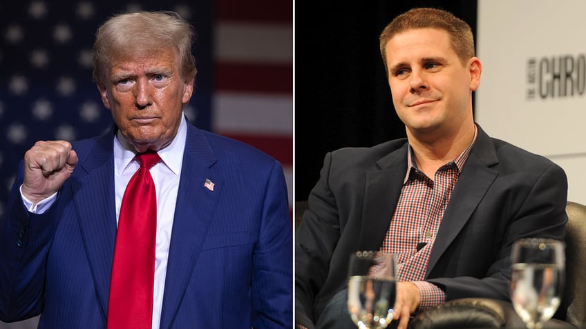 Donald Trump and Dan Pfeiffer split image