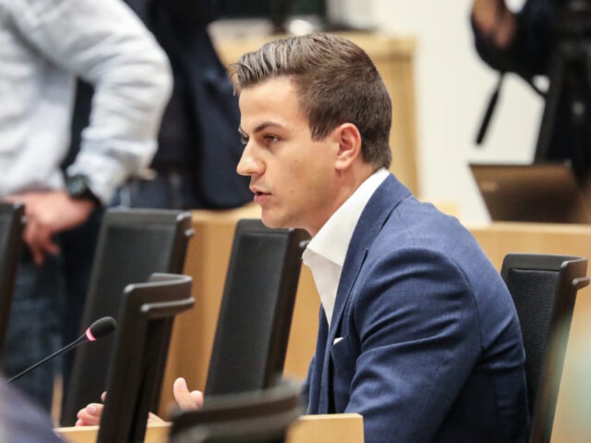 Independent member of Vlaams Belang chamber group, Dries Van Langenhove pictured during a