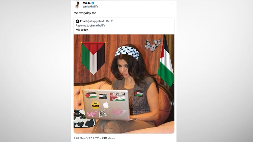 ex porn star mia khalifa expresses support for palestinians refers to terrorists as freedom fighters