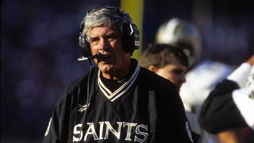 Jim Mora watches from the sidelines