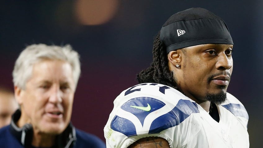 ex seahawks rb marshawn lynch rips pete carroll says he laughed in coachs face after super bowl interception