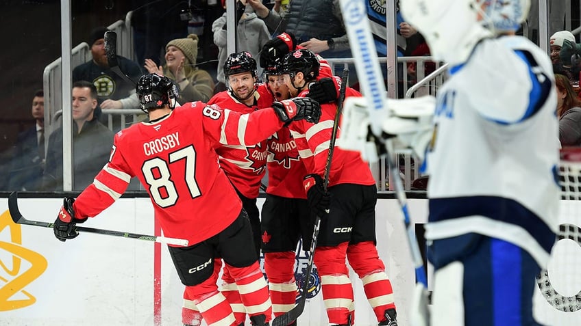 Team Canada celebrates goal