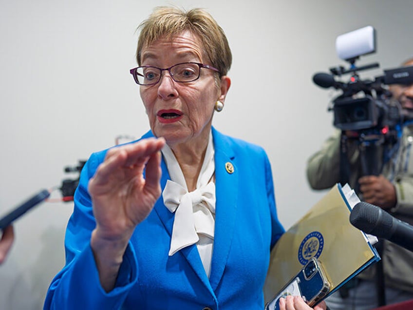Rep. Marcy Kaptur, D-Ohio, a member of the House Appropriations Committee, speaks with rep