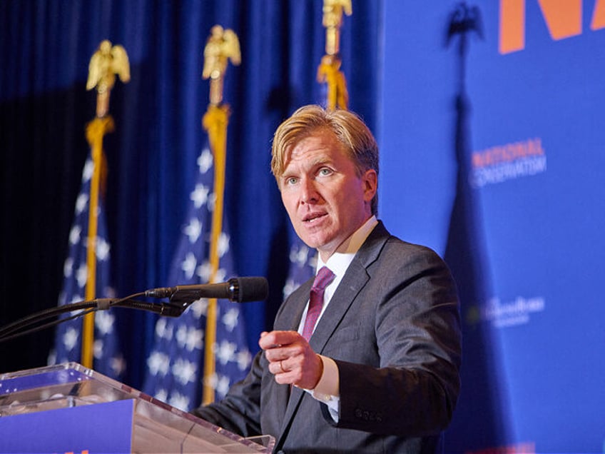 Elbridge Colby speaks at the National Conservative Conference in Washington D.C., Tuesday,