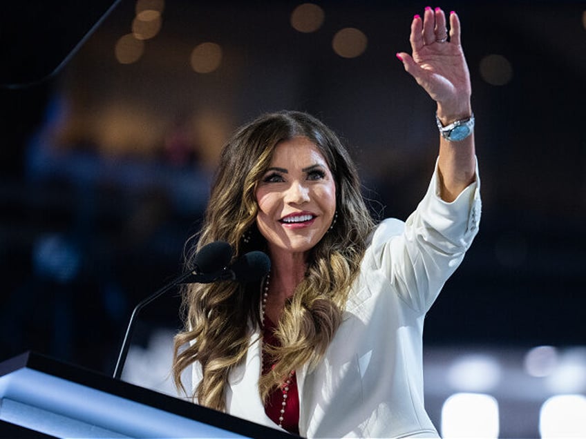 WASHINGTON - JULY 15: South Dakota Gov. Kristi Noem speaks in Fiserv Forum on the first da