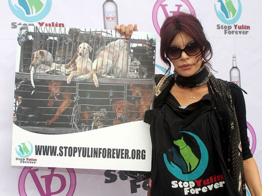 Actress Laura Bayonas attends the StopYulinForever march to end dog cruelty in Yulin, China at MaCarthur Park Recreation Center on October 4, 2015 in Los Angeles, California. (Photo by Matthew Simmons/Getty Images)