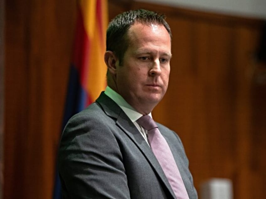 PHOENIX, ARIZONA - APRIL 17: Arizona State Rep. Travis Grantham during a legislative sessi