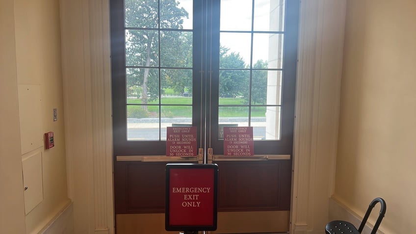 exclusive capitol sources jamaal bowman threw signs warning door was emergency only on floor before pulling fire alarm