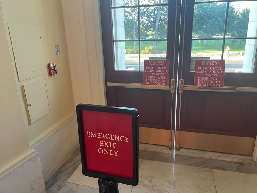 exclusive capitol sources jamaal bowman threw signs warning door was emergency only on floor before pulling fire alarm