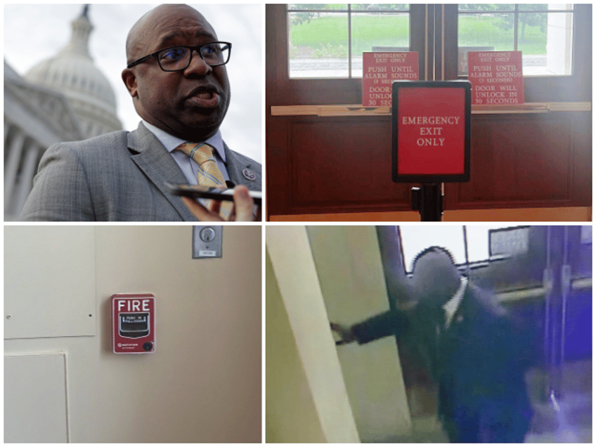 exclusive capitol sources jamaal bowman threw signs warning door was emergency only on floor before pulling fire alarm