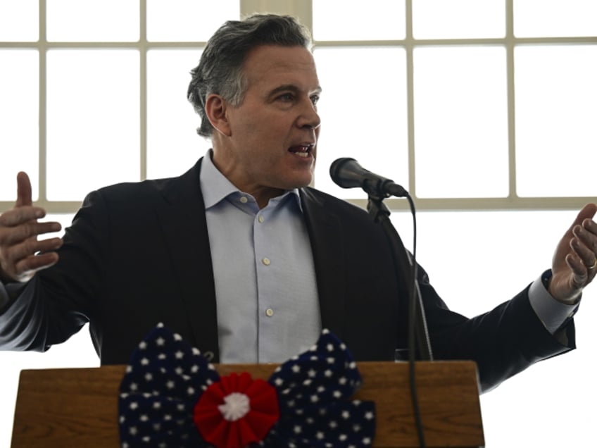 David McCormick, Republican candidate for U.S. Senate in Pennsylvania, speaks during a cam