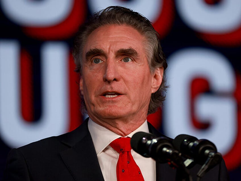 Republican presidential candidate North Dakota Governor Doug Burgum speaks during the Florida Freedom Summit held at the Gaylord Palms Resort on November 04, 2023 in Kissimmee, Florida. The Republican Party of Florida hosted the summit as candidates continue to campaign across the country. (Photo by Joe Raedle/Getty Images)