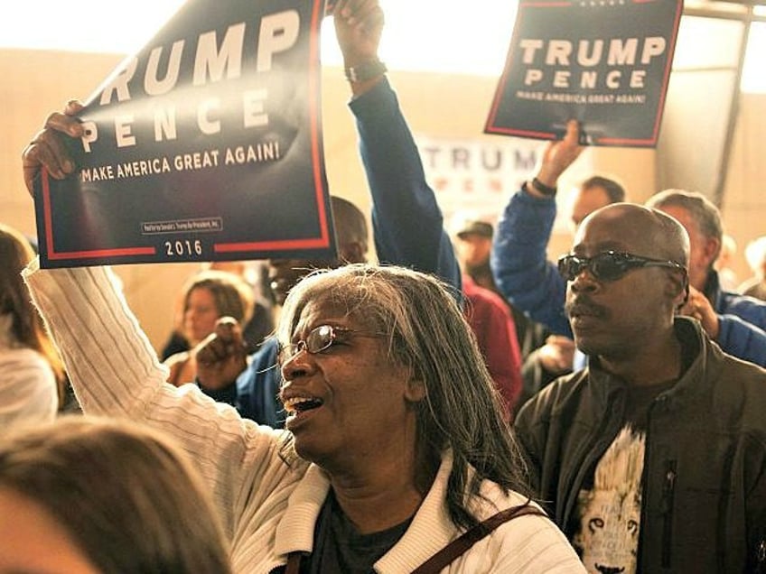 COLORADO SPRINGS, CO - OCTOBER 18: Mary Burney of Colorado Springs cheers during a rally for Republican presidential candidate Donald Trump on October 18, 2016 in Colorado Springs, Colorado. The final presidential debate between Trump and Democratic presidential candidate Hillary Clinton is tomorrow. (Photo by Theo Stroomer/Getty Images)