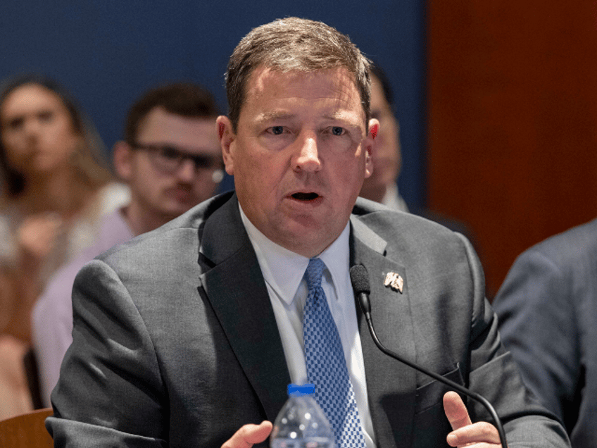 FILE - Ed Martin speaks at an event hosted by Rep. Matt Gaetz, R-Fla., at the Capitol in W