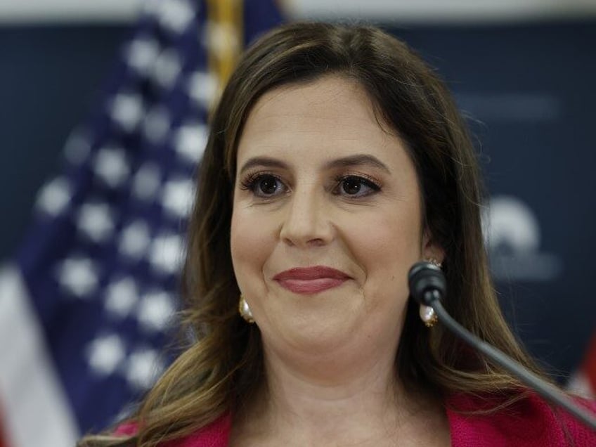 House Republican Conference Chair Rep. Elise Stefanik (R-NY) speaks during a press conference following a Republican caucus meeting at the U.S. Capitol Building on September 13, 2023 in Washington, DC. Congressional Republicans met for the first time since their return from August recess with several items to discuss including U.S. …