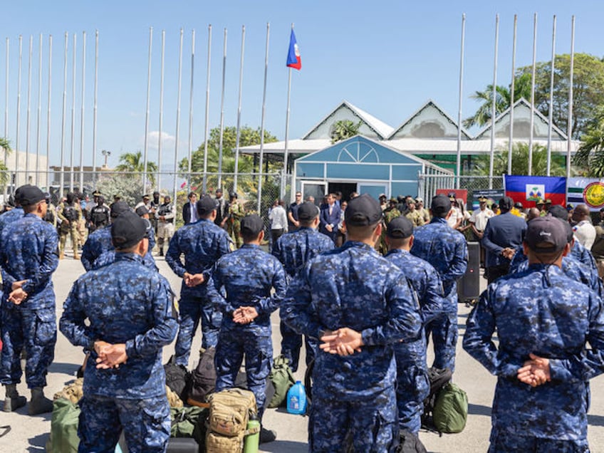 PORT-AU-PRINCE, HAITI - FEBRUARY 04: Second contingent of 70 Salvadoran soldiers arrive in