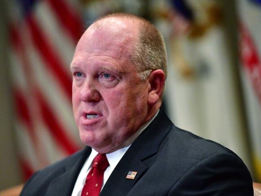 Tom Homan, acting director of Immigration and Customs Enforcement (ICE), speaks during a l