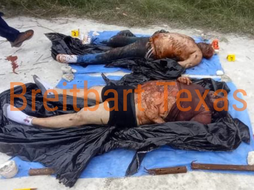 exclusive graphic gulf cartel gunmen dump bodies in cemetery media shushed by threats