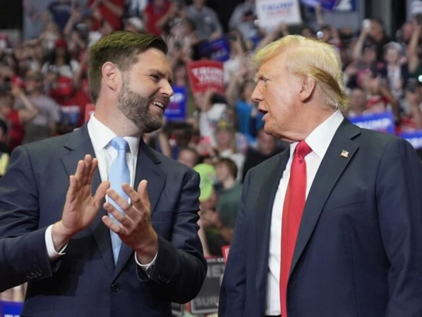 Republican presidential candidate former President Donald Trump and Republican vice presid