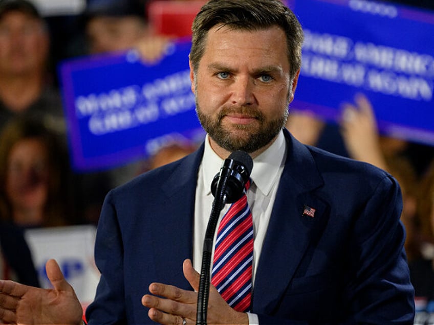 ERIE, PENNSYLVANIA - AUGUST 28: Republican vice presidential nominee, U.S. Sen. JD Vance (